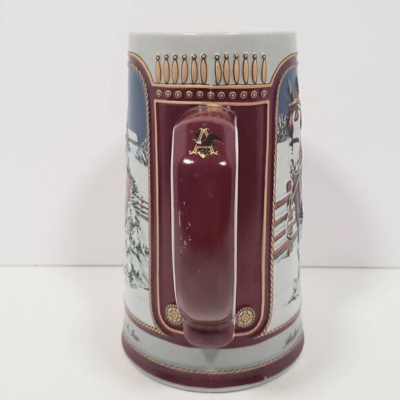 BUDWEISER SPECIAL EDITION 1989 HOLIDAY STEIN  WINTER'S EVENING - Picture 4 of 11